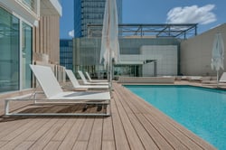 5 examples of bamboo decking around a pool