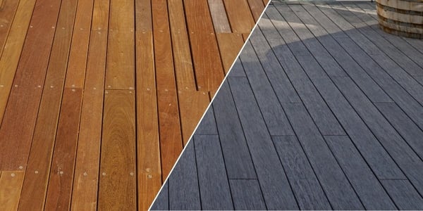 Deck de madera tropical VS deck de bambu