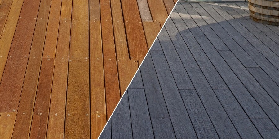 Deck de madera tropical VS deck de bambu