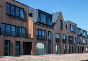 Krijgsman housing project vertical timber luxurious estate amsterdam