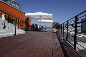 Terrasse en bambou en Allemagne