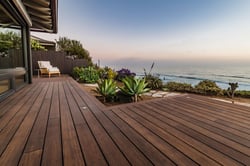 Terrasse en bambou Résidence privée Solana Beach